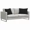 Kanapé párnák 2 pcs Fekete 70 x 50 cm szövet