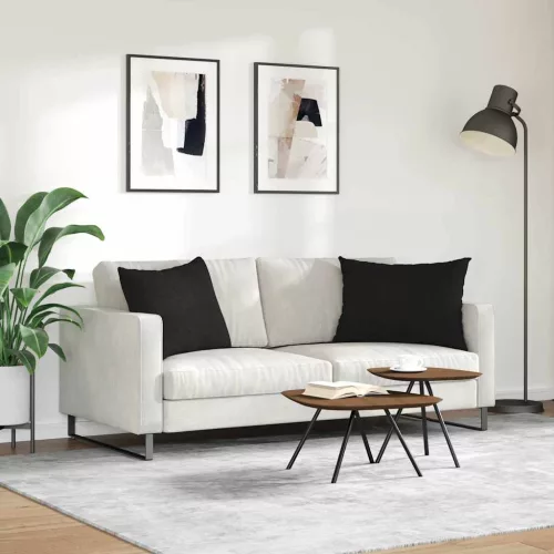 Kanapé párnák 2 pcs Fekete 70 x 50 cm szövet