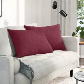 Kanapé párnák 2 pcs Bordó 70 x 50 cm szövet