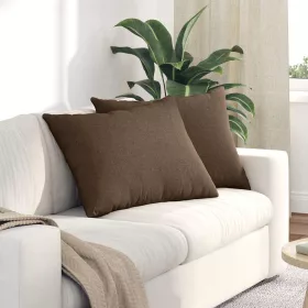 Kanapé párnák 2 pcs Barna 70 x 50 cm szövet