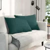 Kanapé párnák 2 pcs Sötétzöld 70 x 50 cm szövet