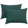Kanapé párnák 2 pcs Sötétzöld 70 x 50 cm szövet
