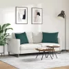 Kanapé párnák 2 pcs Sötétzöld 70 x 50 cm szövet