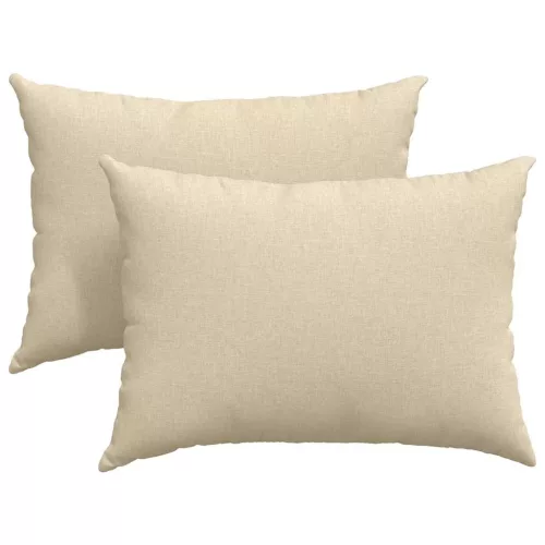 Kanapé párnák 2 pcs Krém 70 x 50 cm szövet