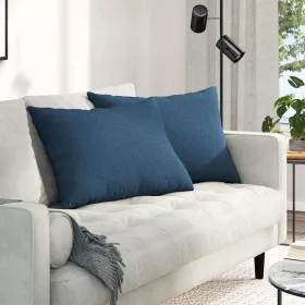 Kanapé párnák 2 pcs Kék 70 x 50 cm szövet