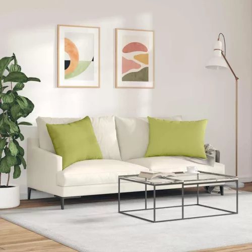 Kanapé párnák 2 pcs Világos zöld 70 x 50 cm szövet