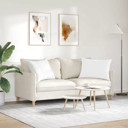 Kanapé párnák 2 pcs Fehér 70 x 50 cm szövet