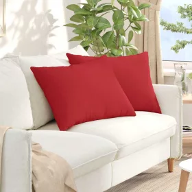 Kanapé párnák 2 pcs Piros 70 x 50 cm szövet