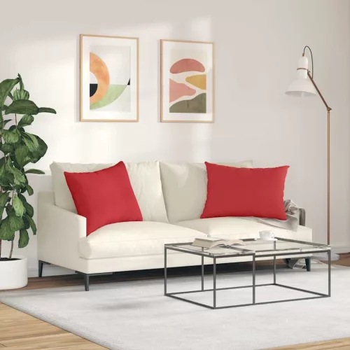 Kanapé párnák 2 pcs Piros 70 x 50 cm szövet