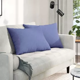 Kanapé párnák 2 pcs Kék 70 x 50 cm szövet