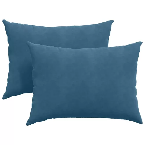Kanapé párnák 2 pcs Kék 70 x 50 cm Bársonyos szövet