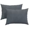 Kanapé párnák 2 pcs Sötétszürke 70 x 50 cm Bársonyos szövet