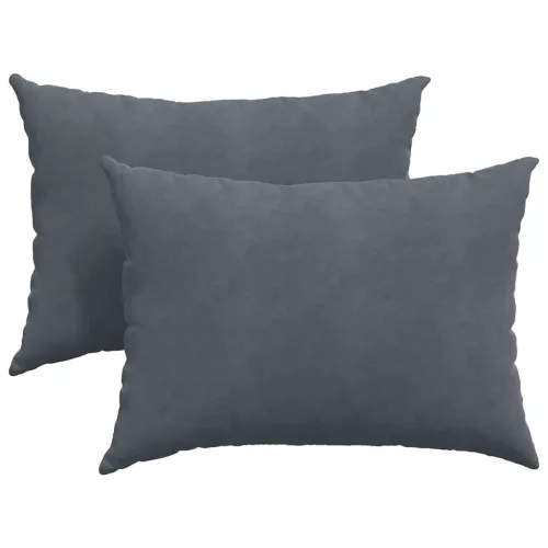 Kanapé párnák 2 pcs Sötétszürke 70 x 50 cm Bársonyos szövet