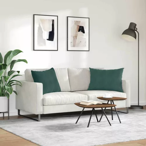 Kanapé párnák 2 pcs Sötétzöld 70 x 50 cm Bársonyos szövet