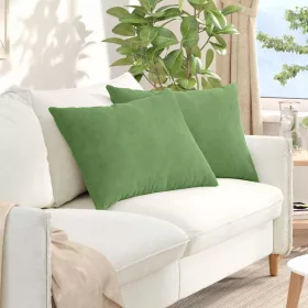   Kanapé párnák 2 pcs Világos zöld 70 x 50 cm Bársonyos szövet