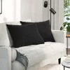 Kanapé párnák 2 pcs Fekete 70 x 50 cm Bársonyos szövet