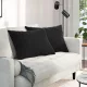 Kanapé párnák 2 pcs Fekete 70 x 50 cm Bársonyos szövet