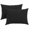 Kanapé párnák 2 pcs Fekete 70 x 50 cm Bársonyos szövet