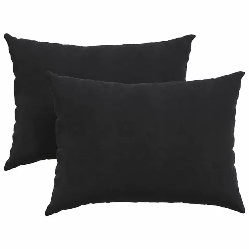 Kanapé párnák 2 pcs Fekete 70 x 50 cm Bársonyos szövet