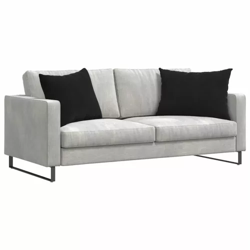 Kanapé párnák 2 pcs Fekete 70 x 50 cm Bársonyos szövet
