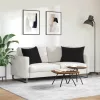 Kanapé párnák 2 pcs Fekete 70 x 50 cm Bársonyos szövet