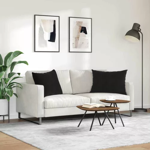Kanapé párnák 2 pcs Fekete 70 x 50 cm Bársonyos szövet