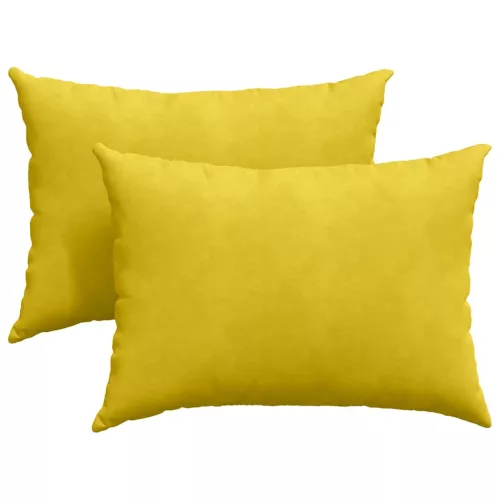 Kanapé párnák 2 pcs Sárga 70 x 50 cm Bársonyos szövet