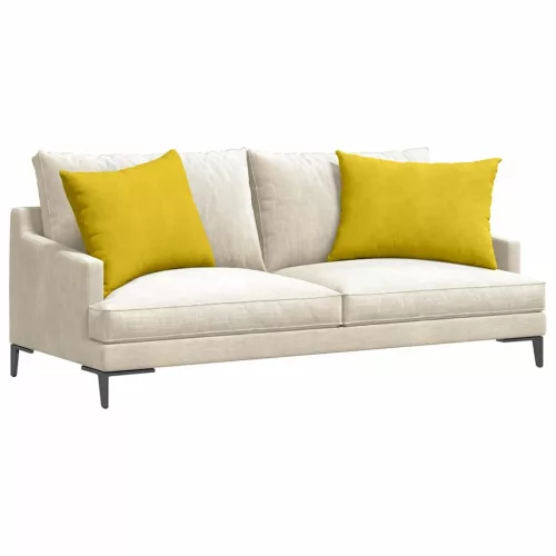 Kanapé párnák 2 pcs Sárga 70 x 50 cm Bársonyos szövet