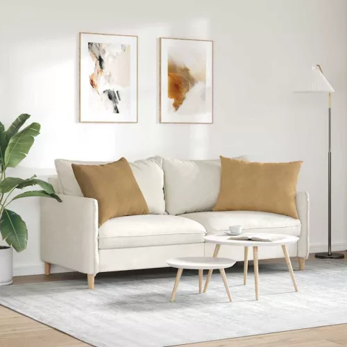 Kanapé párnák 2 pcs Barna 70 x 50 cm Bársonyos szövet