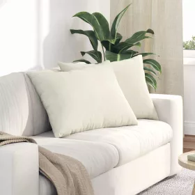 Kanapé párnák 2 pcs Krém 70 x 50 cm Bársonyos szövet