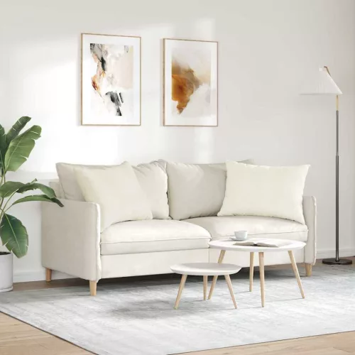 Kanapé párnák 2 pcs Krém 70 x 50 cm Bársonyos szövet