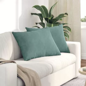   Kanapé párnák 2 pcs Tengeri Zöld 70 x 50 cm Bársonyos szövet