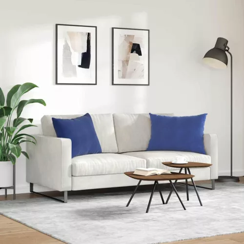Kanapé párnák 2 pcs Rendőrségi kék 70 x 50 cm Bársonyos szövet