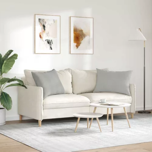 Kanapé párnák 2 pcs Világosszürke 70 x 50 cm szövet