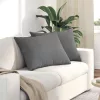 Kanapé párnák 2 pcs Sötétszürke 70 x 50 cm szövet