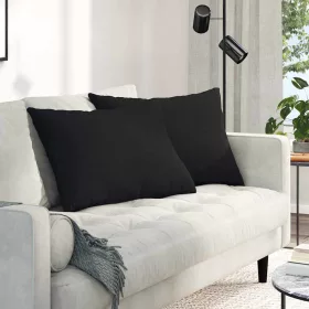 Kanapé párnák 2 pcs Fekete 70 x 50 cm szövet