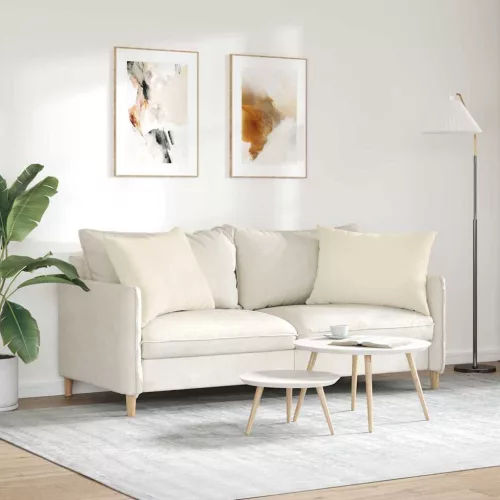 Kanapé párnák 2 pcs Bézs 70 x 50 cm szövet