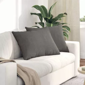   Kanapé párnák 2 pcs Világosszürke 70 x 50 cm Bársonyos szövet