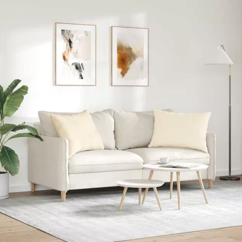 Kanapé párnák 2 pcs Krém 70 x 50 cm Bársonyos szövet