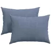 Kanapé párnák 2 pcs Kék 70 x 50 cm Bársonyos szövet