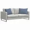 Kanapé párnák 2 pcs Kék 70 x 50 cm Bársonyos szövet