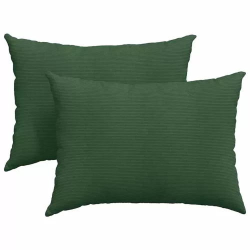 Kanapé párnák 2 pcs Sötétzöld 70 x 50 cm Bársonyos szövet