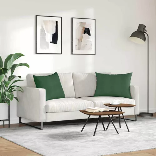 Kanapé párnák 2 pcs Sötétzöld 70 x 50 cm Bársonyos szövet