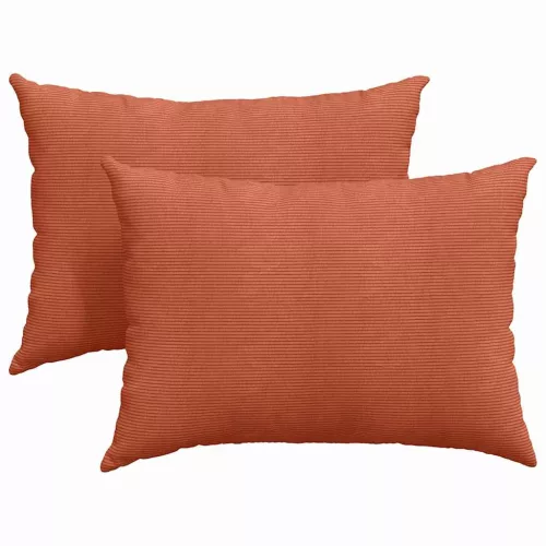 Kanapé párnák 2 pcs Piros Narancs 70 x 50 cm Bársonyos szövet