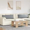Kanapé párnák 2 pcs Világosszürke 120 x 40 cm szövet