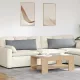 Kanapé párnák 2 pcs Világosszürke 120 x 40 cm szövet