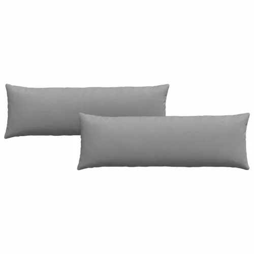 Kanapé párnák 2 pcs Világosszürke 120 x 40 cm szövet