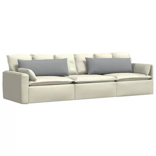 Kanapé párnák 2 pcs Világosszürke 120 x 40 cm szövet