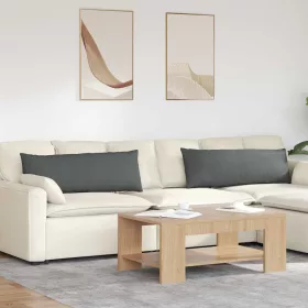 Kanapé párnák 2 pcs Sötétszürke 120 x 40 cm szövet