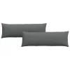 Kanapé párnák 2 pcs Sötétszürke 120 x 40 cm szövet